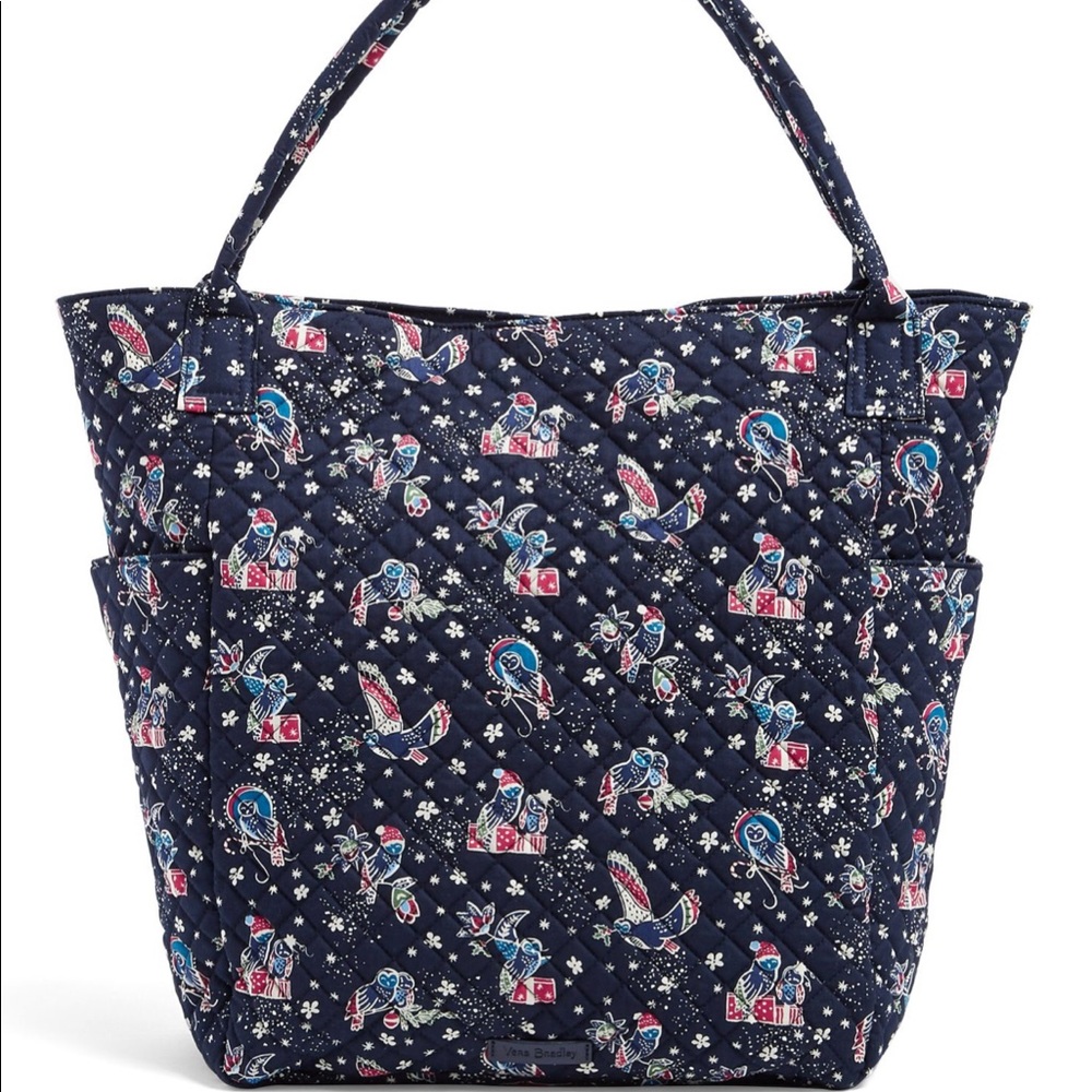 NWT Vera Bradley Holiday Owls Bright Tote